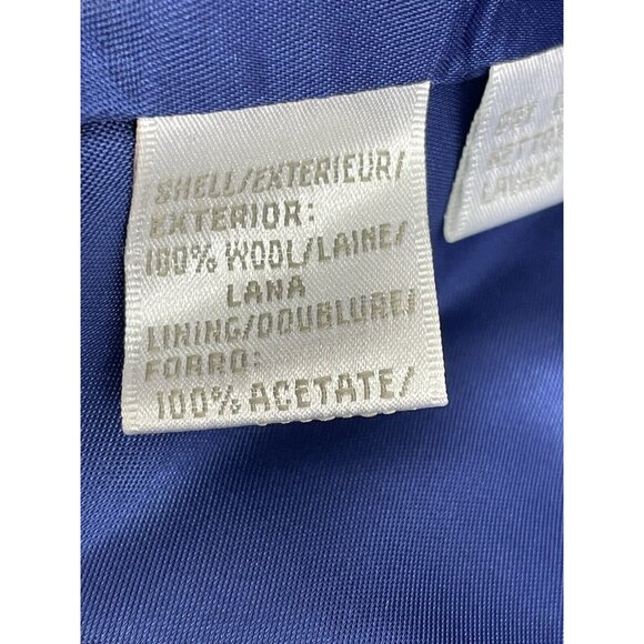 JONES NEW YORK Blazer Jacket 100% Wool Button Up  Blue Size 8 - Picture 9 of 16